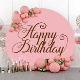 Einfach Rosa Glücklich Geburtstag Kreis Hintergrund Für Party
